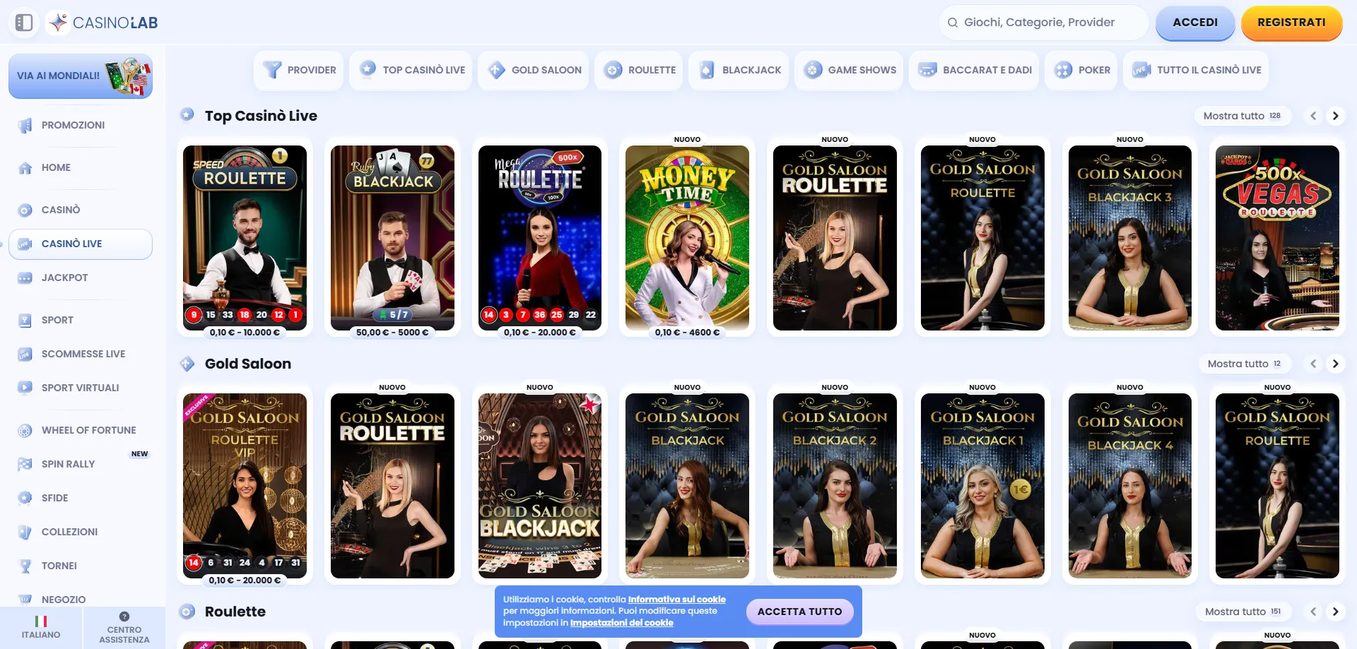 Assistenza clienti live chat Casinolab Casino 24 ore su 24